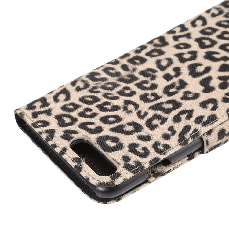 For iPhone 8 Plus & 7 Plus   Leopard Texture Horizontal Flip Leather Case with Holder & Card Slots & Wallet