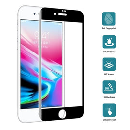 For iPhone SE 2020 / 8 / 7  0.3mm 9H Surface Hardness 4D Curved Full Screen Tempered Glass Screen Protector