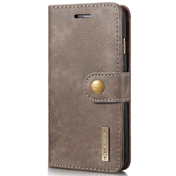 DG.MING for iPhone 8 & 7  Crazy Horse Texture Horizontal Flip Detachable Magnetic Protective Case with Holder & Card Slots & Wallet