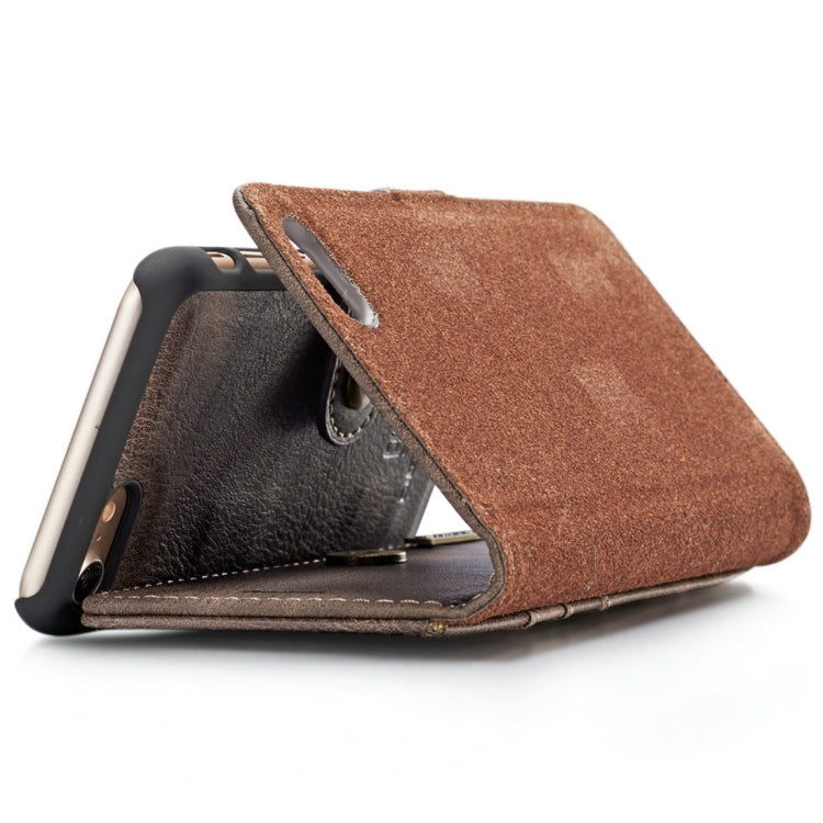 DG.MING for iPhone 8 & 7  Crazy Horse Texture Horizontal Flip Detachable Magnetic Protective Case with Holder & Card Slots & Wallet