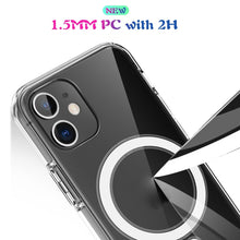 Load image into Gallery viewer, For iPhone SE 2020 / 8 Magsafe Case Simple Magnetic Ring All-inclusive Clear Crystal Acrylic PC +TPU Shockproof Case, For iPhone SE 2020