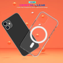Load image into Gallery viewer, For iPhone SE 2020 / 8 Magsafe Case Simple Magnetic Ring All-inclusive Clear Crystal Acrylic PC +TPU Shockproof Case, For iPhone SE 2020