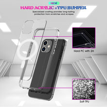 Load image into Gallery viewer, For iPhone SE 2020 / 8 Magsafe Case Simple Magnetic Ring All-inclusive Clear Crystal Acrylic PC +TPU Shockproof Case, For iPhone SE 2020