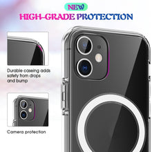 Load image into Gallery viewer, For iPhone SE 2020 / 8 Magsafe Case Simple Magnetic Ring All-inclusive Clear Crystal Acrylic PC +TPU Shockproof Case, For iPhone SE 2020