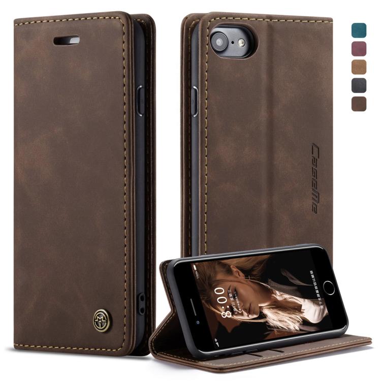 CaseMe-013 Multifunctional Retro Frosted Horizontal Flip Leather Case for iPhone 7 / 8, with Card Slot & Holder & Wallet