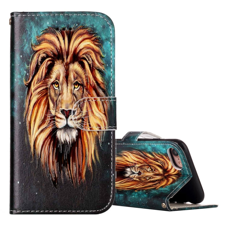 For iPhone 8 & 7 Embossed Horizontal Flip Leather Case with Holder & Card Slots & Wallet & Photo Frame