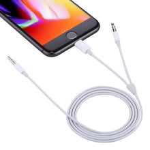 Load image into Gallery viewer, MH030 1m 2 in 1 8 Pin Male &amp; 3.5mm Male to 3.5mm Male AUX Audio Cable For iPhone, iPad, Samsung, Huawei, Xiaomi, HTC