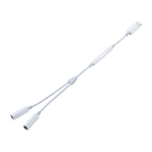 Load image into Gallery viewer, MH026 8 Pin Male to Dual 3.5mm Female Headphone Jack Wire Control Audio Adapter