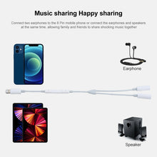 Load image into Gallery viewer, MH026 8 Pin Male to Dual 3.5mm Female Headphone Jack Wire Control Audio Adapter