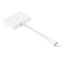 Load image into Gallery viewer, 8 Pin Male to Dual 8 Pin Female &amp; 3.5mm Female Audio Adapter