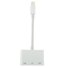 Load image into Gallery viewer, 8 Pin Male to Dual 8 Pin Female &amp; 3.5mm Female Audio Adapter