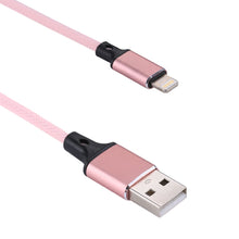 Load image into Gallery viewer, 1m 2A USB to 8 Pin Nylon Weave Style Data Sync Charging Cable, 8 Pin Pink, 8 Pin Blue, 8 Pin Red, 8 Pin White