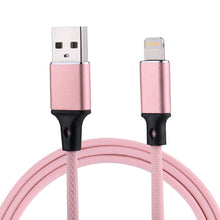 Load image into Gallery viewer, 1m 2A USB to 8 Pin Nylon Weave Style Data Sync Charging Cable, 8 Pin Pink, 8 Pin Blue, 8 Pin Red, 8 Pin White