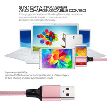 Load image into Gallery viewer, 1m 2A USB to 8 Pin Nylon Weave Style Data Sync Charging Cable, 8 Pin Pink, 8 Pin Blue, 8 Pin Red, 8 Pin White
