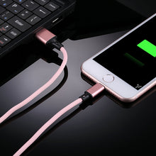 Load image into Gallery viewer, 1m 2A USB to 8 Pin Nylon Weave Style Data Sync Charging Cable, 8 Pin Pink, 8 Pin Blue, 8 Pin Red, 8 Pin White