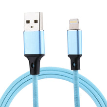 Load image into Gallery viewer, 1m 2A USB to 8 Pin Nylon Weave Style Data Sync Charging Cable, 8 Pin Pink, 8 Pin Blue, 8 Pin Red, 8 Pin White
