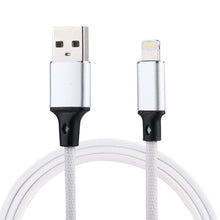 Load image into Gallery viewer, 1m 2A USB to 8 Pin Nylon Weave Style Data Sync Charging Cable, 8 Pin Pink, 8 Pin Blue, 8 Pin Red, 8 Pin White