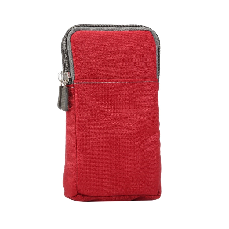 Multi-function Casual Sport Mobile Phone Double Zipper Waist Pack Diagonal Bag for 6.9 Inch or Below Smartphones