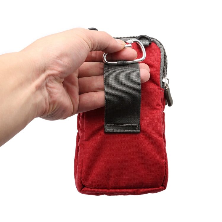 Multi-function Casual Sport Mobile Phone Double Zipper Waist Pack Diagonal Bag for 6.9 Inch or Below Smartphones