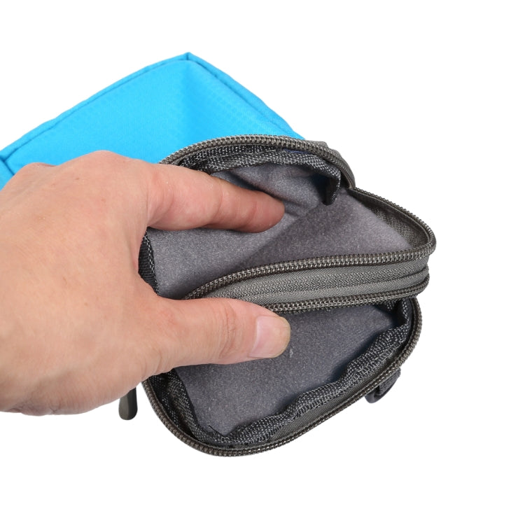 Multi-function Casual Sport Mobile Phone Double Zipper Waist Pack Diagonal Bag for 6.9 Inch or Below Smartphones