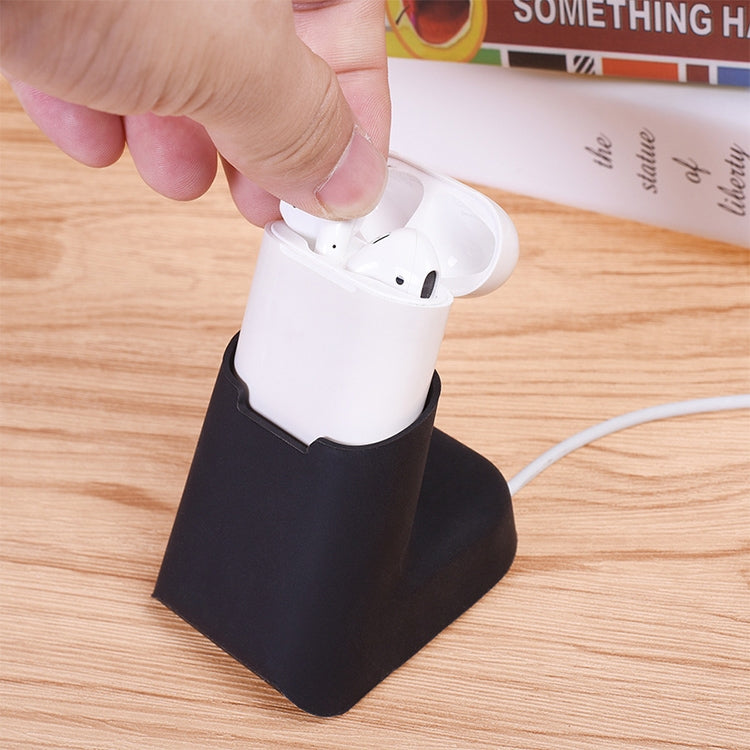 For Apple AirPods Creative Wireless Bluetooth Earphone Silicone Charging Box Charging Seat (Earphone is not Included), Size: 5.1*5.4*6.7cm