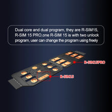 Load image into Gallery viewer, R-SIM 15 Dual CPU Aegis Cloud Upgraded Version iOS 13 System Universal Unlocking Card for iPhone 11 Pro Max, iPhone 11 Pro, iPhone 11, iPhone X, iPhone XS, iPhone 8 &amp; 8 Plus