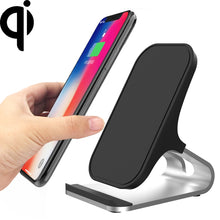 Load image into Gallery viewer, HAMTOD M5 15W Intelligent Dual Coil Design Qi Standard Holder Wireless Charger with Indicator Light, Support Fast Charging