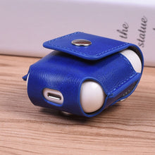 Load image into Gallery viewer, Creative Wireless Bluetooth Earphone PU Leather Protective Bag Anti-lost Storage Bag with Hook for Apple AirPods 1/2 (Earphone is not Included)