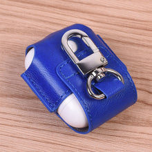 Load image into Gallery viewer, Creative Wireless Bluetooth Earphone PU Leather Protective Bag Anti-lost Storage Bag with Hook for Apple AirPods 1/2 (Earphone is not Included)