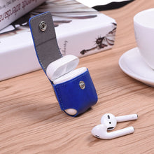 Load image into Gallery viewer, Creative Wireless Bluetooth Earphone PU Leather Protective Bag Anti-lost Storage Bag with Hook for Apple AirPods 1/2 (Earphone is not Included)
