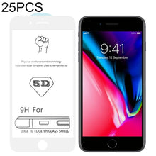Load image into Gallery viewer, 25 PCS 9H 5D White Full Glue Full Screen Tempered Glass Film for iPhone 8 / 7