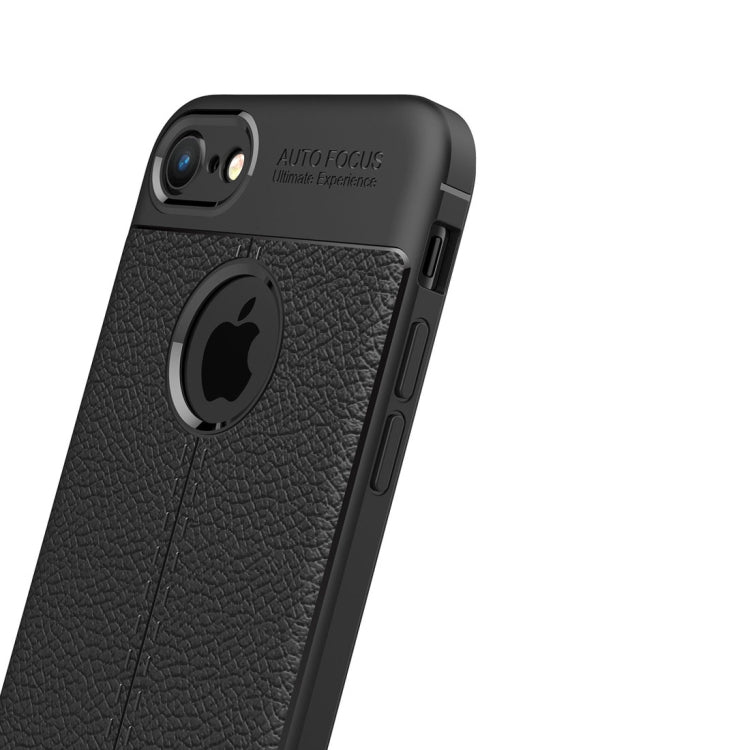 For iPhone 8 & 7 Litchi Texture TPU Protective Back Cover Case