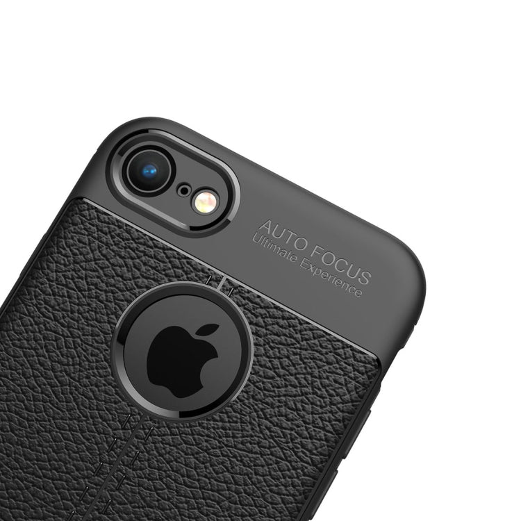 For iPhone 8 & 7 Litchi Texture TPU Protective Back Cover Case, For 8 & 7