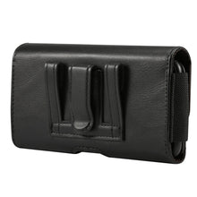 Load image into Gallery viewer, Lambskin Elastic Band Men 4.8 Inch Mobile Phone Universal Hanging Waist Leather Case with Card Slot
