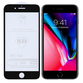 25 PCS 9H 5D Full Glue Full Screen Tempered Glass Film for iPhone 7 / 8