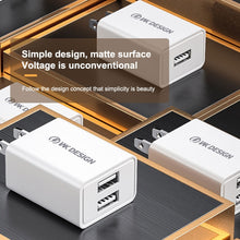 Load image into Gallery viewer, WK WP-U118 10W Single USB Port Travel Charger Power Adapter, US Plug