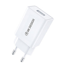 Load image into Gallery viewer, WK WP-U118 10W Single USB Port Travel Charger Power Adapter, EU Plug