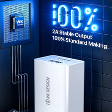 Load image into Gallery viewer, WK WP-U119 10W Dual USB Ports Travel Charger Power Adapter, US Plug