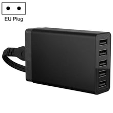 Load image into Gallery viewer, XBX09 40W 5V 8A 5 USB Ports Quick Charger Travel Charger, UK Plug(Black)