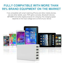 Load image into Gallery viewer, XBX09 40W 5V 8A 5 USB Ports Quick Charger Travel Charger, UK Plug(Black)