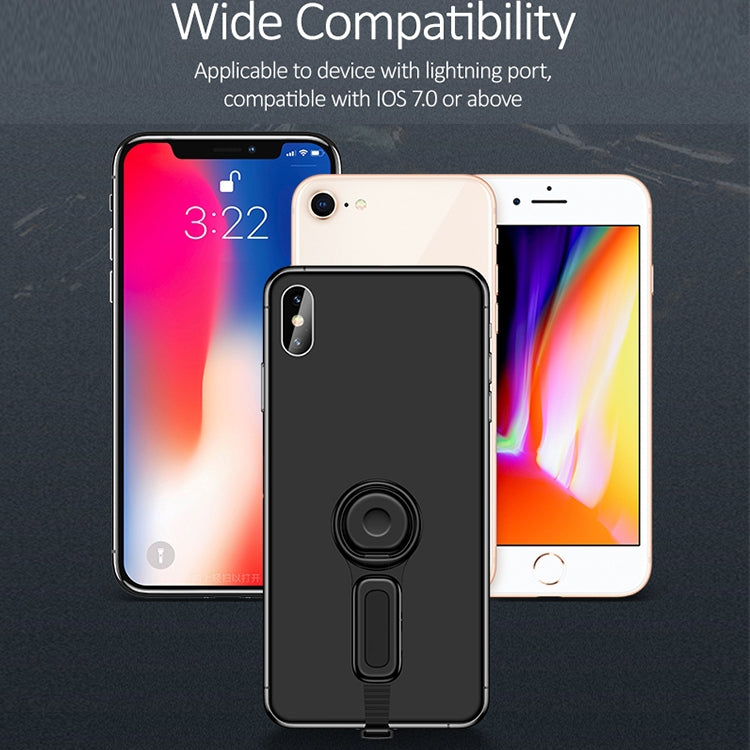 LXS08 8 Pin to 8 Pin + 3.5mm Audio Plug Ring Holder Fast Charging Adapter