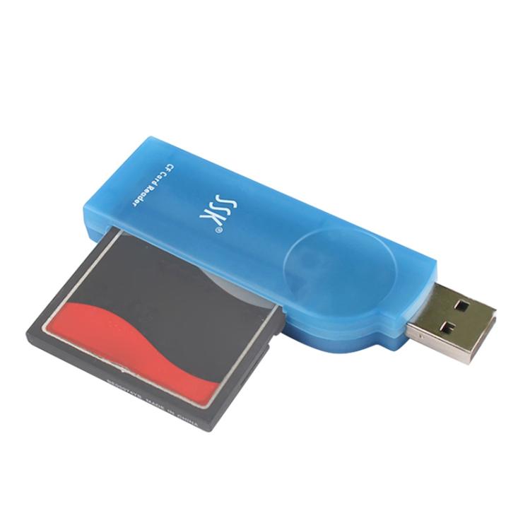SSK SCRS028 USB 2.0 Interface External Card Reader, Supports CF Card / MD