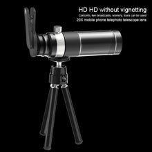 Load image into Gallery viewer, Universal 20X Mobile Phone HD Telephoto Telescope Lens with Tripod &amp; Clip