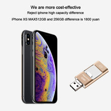 Load image into Gallery viewer, 64GB USB 3.0 + 8 Pin + Mirco USB Android iPhone Computer Dual-use Metal Flash Drive