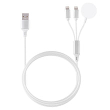 Load image into Gallery viewer, Multi-function 3 In 1 8 Pin Magnetic Charging Cable for iPhone / Apple Watch, Length : 1m