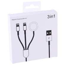 Load image into Gallery viewer, Multi-function 3 In 1 8 Pin Magnetic Charging Cable for iPhone / Apple Watch, Length : 1m