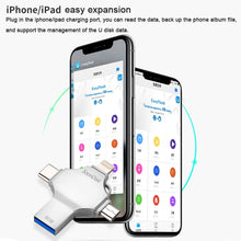 Load image into Gallery viewer, 4 in 1 8GB USB 3.0 + 8 Pin + Mirco USB + USB-C / Type-C Dual-use Flash Drive with OTG Function
