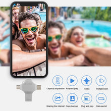 Load image into Gallery viewer, 4 in 1 16GB USB 3.0 + 8 Pin + Mirco USB + USB-C / Type-C Dual-use Flash Drive with OTG Function