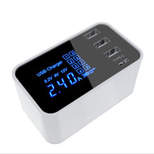 Load image into Gallery viewer, CDA30 20W 3 USB Ports + USB-C / Type-C Ports Multi-function Charger with LED Display, US Plug, US Plug