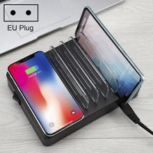 Load image into Gallery viewer, 50W 6 USB Ports + 2 USB-C / Type-C Ports + Wireless Charging Multi-function Charger with LED Display &amp; Detachable Bezel, EU Plug, EU Plug
